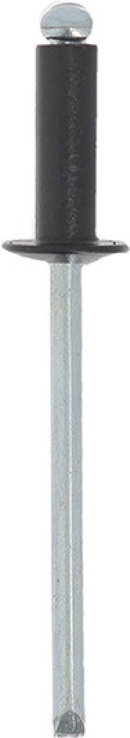 RIVET ALU TÊTE LARGE NOIR Ø 4 X 12 mm CARROSSERIE