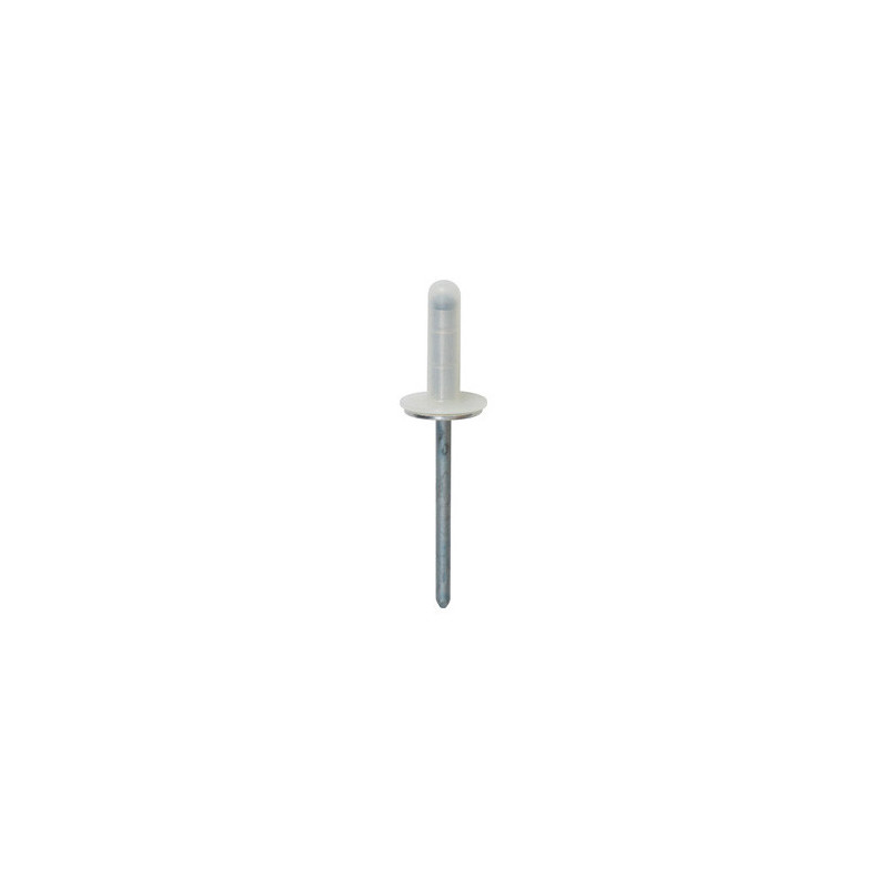 LARGE HEAD ALUMINIUM ALLOY RIVET WITH GROMMET Ø 4,9 X 17.5 mm