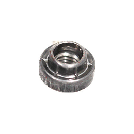 ÉCROU À SERTIR CYLINDRIQUE ÉPAULÉ 6 CRANTS ANTI-ROTATION M8