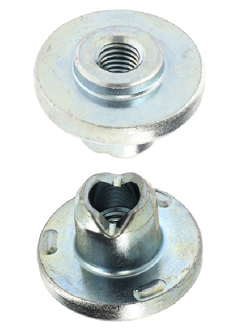 CYLINDRICAL SHOULDERED WELD NUT 3 PROJECTIONS M12