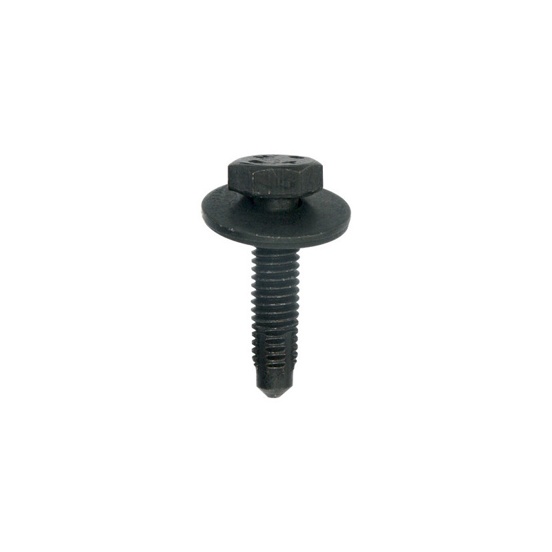 BLACK ZINC PLATED HEXAGON BOLT WITH WASHER M6-1.00 X 25 mm BODYWORK