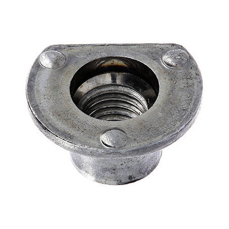 ÉCROU À SOUDER CYLINDRIQUE + MÉPLAT 3 BOSSAGES M12