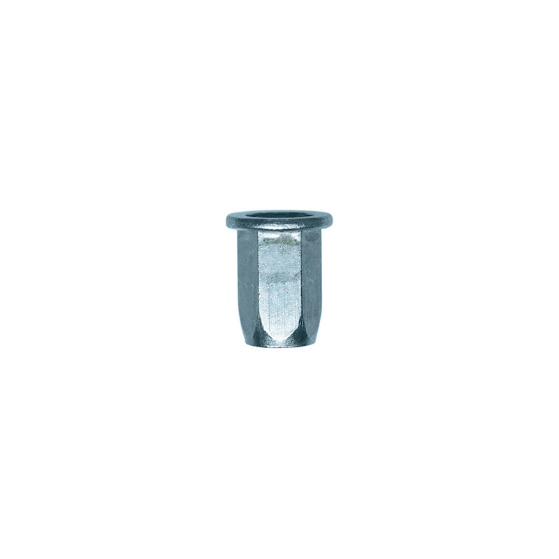 HEXAGONAL STEEL CRIMPING NUT M6-1.00 / 0,5 → 3 mm