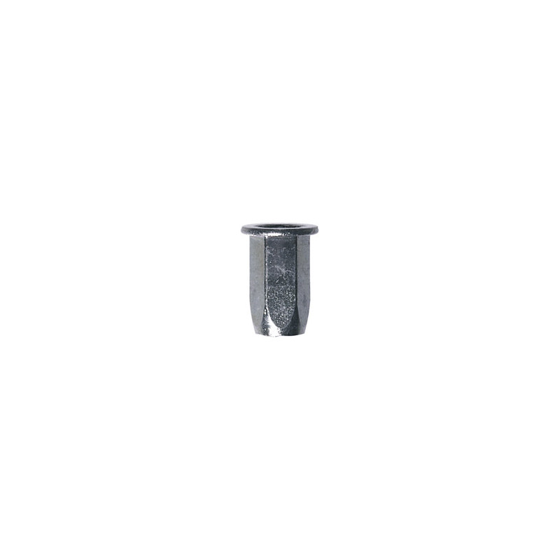HEXAGONAL STEEL CRIMPING NUT M5-0.80 / 0,25 → 3 mm