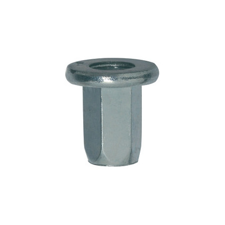ÉCROU À SERTIR ACIER FÛT HEXAGONAL M6-1.00 / 0,8 → 1 mm